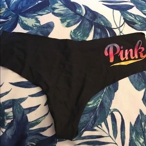 VS Pink - Black Thong XS